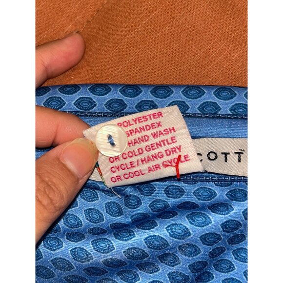 Gretchen Scott Blue & White Boho Print Mini Dress M Medium Women - Picture 9 of 9